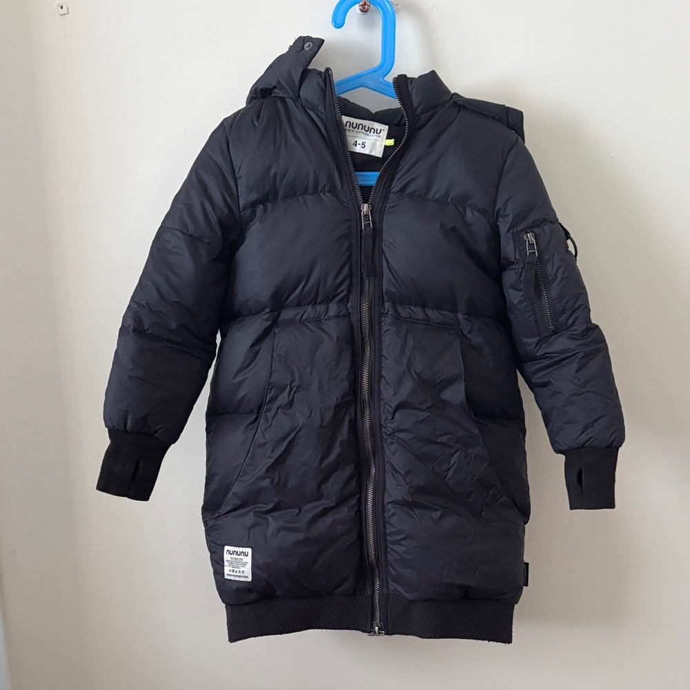 Nununu Black Down Jacket with Hood